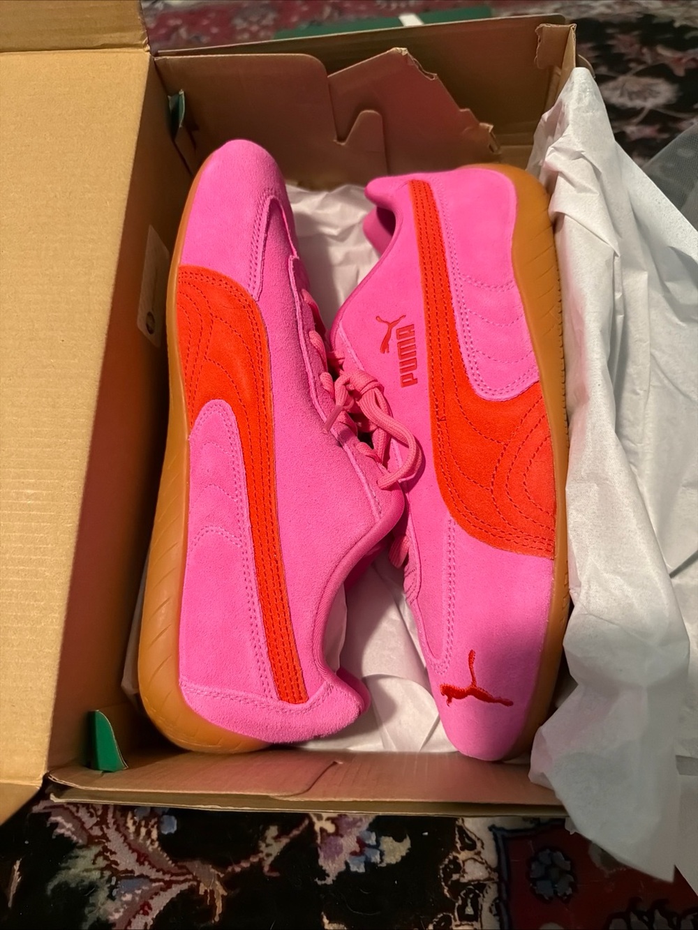 PUMA Speedcat OG Rose Pink Suede & Leather Lace Up Sneaker 9